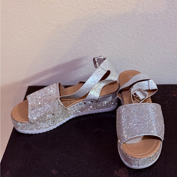Silver Rhinestone Sandals - Picture 4 of 5